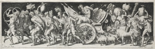 Combats and Triumphs, probably 1560s. Etienne Delaune (French, 1518/19-c. 1583). Engraving; image: