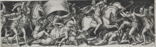 Combats and Triumphs, probably 1560s. Etienne Delaune (French, 1518/19-c. 1583). Engraving; image: