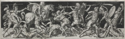 Combats and Triumphs, probably 1560s. Etienne Delaune (French, 1518/19-c. 1583). Engraving; image: