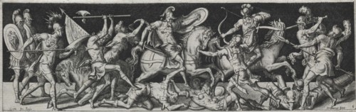 Combats and Triumphs, probably 1560s. Etienne Delaune (French, 1518/19-c. 1583). Engraving; image: