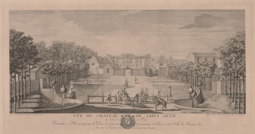 Chateau Saint Ouen from the Court. Jacques Rigaud (French, 1681-1754). Engraving