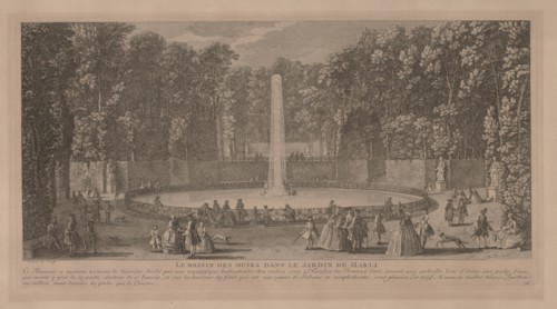 Pool of the Muses at Marli. Jacques Rigaud (French, 1681-1754). Engraving