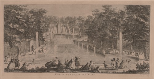 The Cascades of St. Cloud. Jacques Rigaud (French, 1681-1754). Engraving