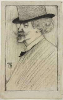 James McNeill Whistler, 1898. Ernest Haskell (American, 1876-1925). Ink and charcoal and black ink