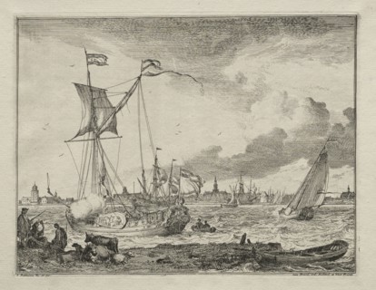 View of Amsterdam with Ships in Foreground, 1701. Ludolf Backhuysen (Dutch, 1631-1708), Ludolf