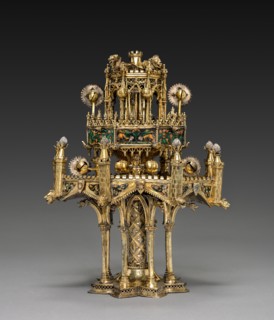 Table Fountain, c. 1320-1340. France, Paris, 14th century. Gilt-silver and translucent enamels;