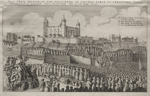 Execution of the Earl of Strafford, 1641. Wenceslaus Hollar (Bohemian, 1607-1677). Etching