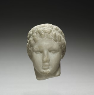 Head of a Man, 200s BC?. Greece, style of 3rd Century BC. Marble; overall: 6.6 cm (2 5/8 in.).