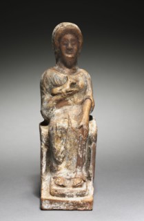 Archaic Figurine, 500s BC. Greece, 6th Century BC. Terracotta; overall: 18.7 cm (7 3/8 in.).