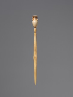 Hairpin, 400s BC. Greece, 5th Century BC. Ivory; overall: 13.3 cm (5 1/4 in.).