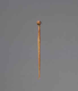 Hairpin, 400s BC. Greece, 5th Century BC. Ivory; overall: 9 cm (3 9/16 in.).