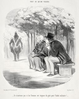 What you will, plate 51:  I do not wonder that women are always fond of the military uniform?, 1848