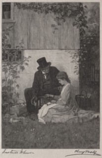 The New England Peddler, 1887. Henry Wolf (American, 1852-1916). Wood engraving