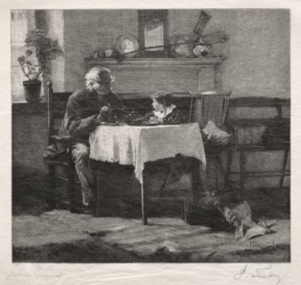 Exchanging Confidences, 1887. John Tinkey (American, 1940-1901). Wood engraving