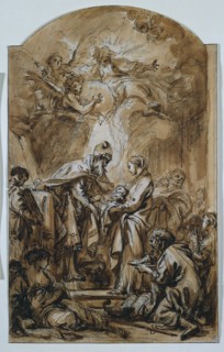 The Presentation in the Temple, c. 1770. François Boucher (French, 1703-1770). Pen and brown ink,