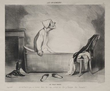 published in le Charivari (no du 28 octobre 1839): The Bathers, plate 12:The Hot Bath, 28 October