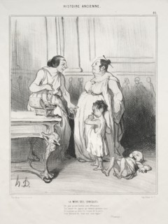 published in le Charivari (no. du 23 décembre 1842): Ancient History, plate 46: The Mother of the