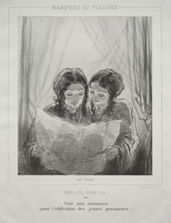 Masques et Visages. Paul Gavarni (French, 1804-1866). Lithograph