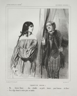 Baliverneries Parisiennes. Paul Gavarni (French, 1804-1866). Lithograph