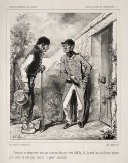Faite et Gestes du Propriétaire. Paul Gavarni (French, 1804-1866). Lithograph