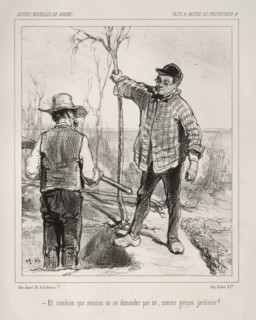 Faite et Gestes du Propriétaire. Paul Gavarni (French, 1804-1866). Lithograph