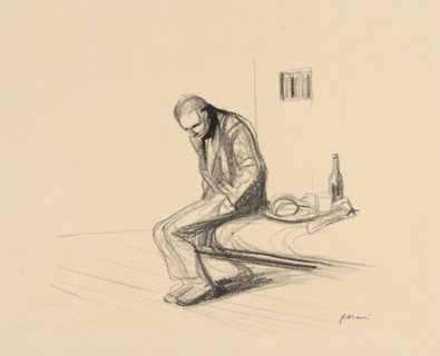 The Man Who Fired upon Clemenceau, c. 1919. Jean Louis Forain (French, 1852-1931). Black crayon and