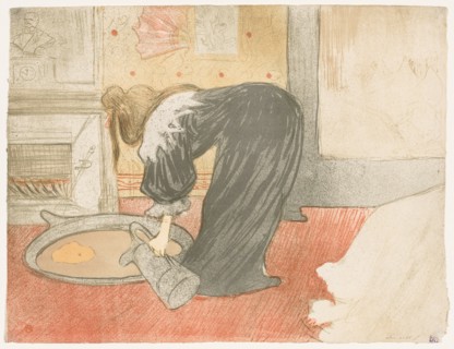 Elles: Woman at the Tub, 1896. Henri de Toulouse-Lautrec (French, 1864-1901). Color lithograph;