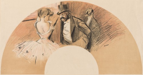 Eventail Bal Gavarni. Jean Louis Forain (French, 1852-1931). Lithograph