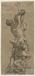 The Abduction of a Sabine Woman. Andrea Andreani (Italian, about 1558–1610), after Giambologna