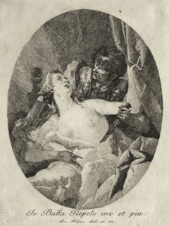 Tarquin and Lucretia. Giovanni Domenico Tiepolo (Italian, 1727-1804). Etching