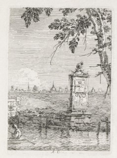 Views:  The Little Monument under a Tree, 1735-1746. Antonio Canaletto (Italian, 1697-1768).