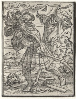 The Dance of Death:  The Count or Earl. Hans Holbein (German, 1497/98-1543). Woodcut