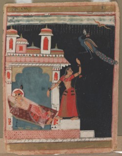 Madhu Madhavi Ragini, c. 1630-1640. Central India, Malwa. Opaque watercolor, ink, and gold on
