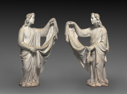 Angel from a Tomb, 1330-50. Workshop of Tino di Camaino (Italian, c. 1285-1337). Marble; overall: