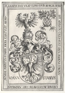 Coat of Arms of Johann Stabius. Wolf Traut (German, c. 1486-1520). Woodcut