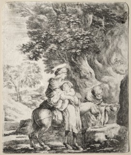 Flight into Egypt. Stefano Della Bella (Italian, 1610-1664). Etching