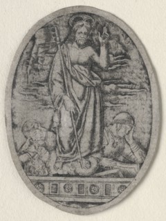 Resurrection of Christ, 1400s. Italy, 15th century. Engraving - Niello