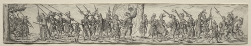 Cavaliers. Theodor de Bry (Flemish, 1528-1598). Engraving