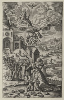 Prayer. Theodor de Bry (Flemish, 1528-1598). Engraving