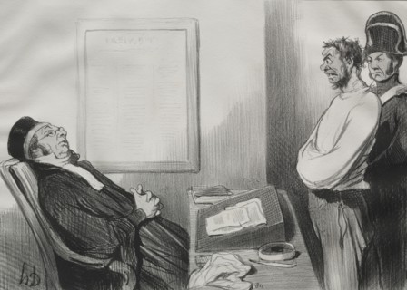published in le Charivari (no du 20 octobre 1845): The Men of Justice, plate 15: You were hungry..