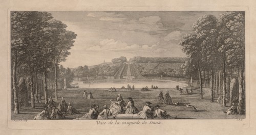 View of the Cascade de Seaux. Jacques Rigaud (French, 1681-1754). Engraving