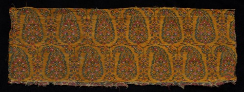 Fragment of a Shawl, 1800s. India, Kashmir, 19th century. Tapestry weave: wool; overall: 19 x 55.2