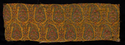 Fragment of a Shawl, 1800s. India, Kashmir, 19th century. Tapestry weave: wool; overall: 18 x 56.1