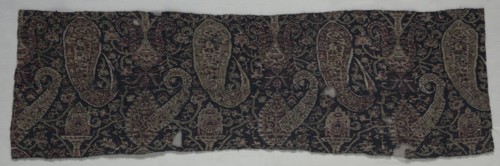 Fragment of a Shawl, 1800s. India, Punjab, 19th century. Tapestry twill; wool; overall: 25.4 x 80
