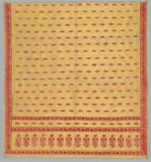 Part of a Sari, 1800s - early 1900s. India, Surat, 19th - 20th century. Brocade, silk; overall: 118