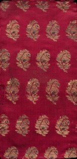 Brocaded Book Cover, 1800s. India, 19th century. Brocade; overall: 29.2 x 14 cm (11 1/2 x 5 1/2 in