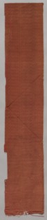 Fragment, 1800s. India, Surat, 19th century. Tightly woven cotton; overall: 91.4 x 16.5 cm (36 x 6
