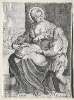 Madonna with the White Raven, 1500s. School of Annibale Carracci (Italian, c. 1560-1609). Etching