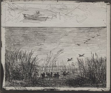 Swamp with Ducks, original impression 1862, printed in 1921. Charles François Daubigny (French,