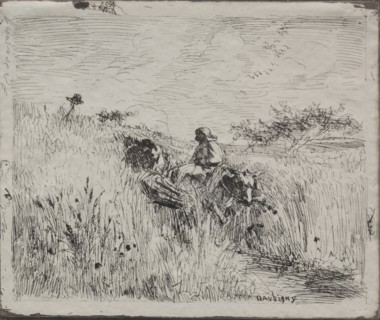 Path Through the Grain Field, original impression 1862, printed in 1921. Charles François Daubigny